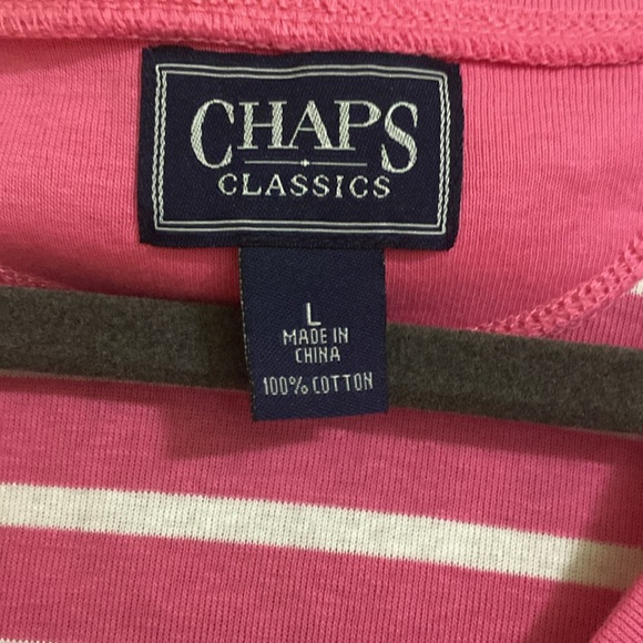 Chaps large pink and white top with adorable pockets excellent condition - Picture 3 of 7